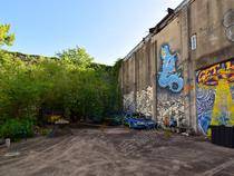 Post Apocalyptic Bombed Out Factory Event Venue w/ 30 Foot Graffiti Walls
